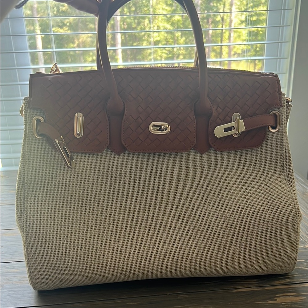 Vici Brown and Cream Satchel Bag